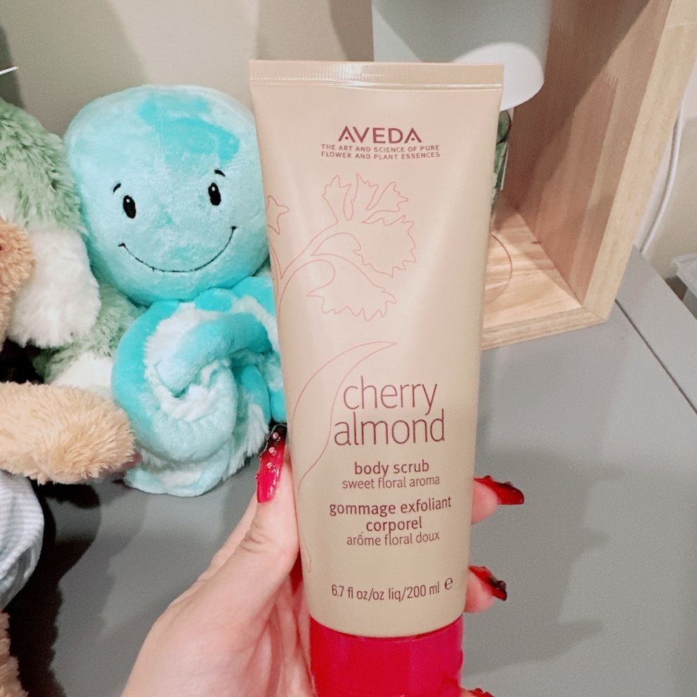 - Aveda cherry almond body scrub/body wash /NEW